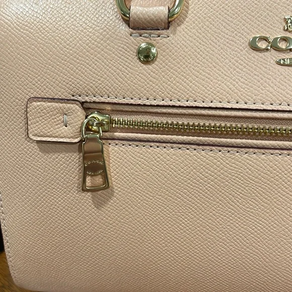 Coach Rowan Satchel Crossgrain Pink Leather with Leather Wallet LIKE NEW! - Picture 7 of 11